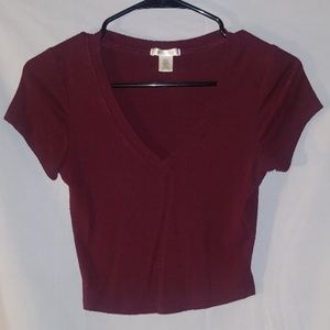 V-Neck Crop Tee